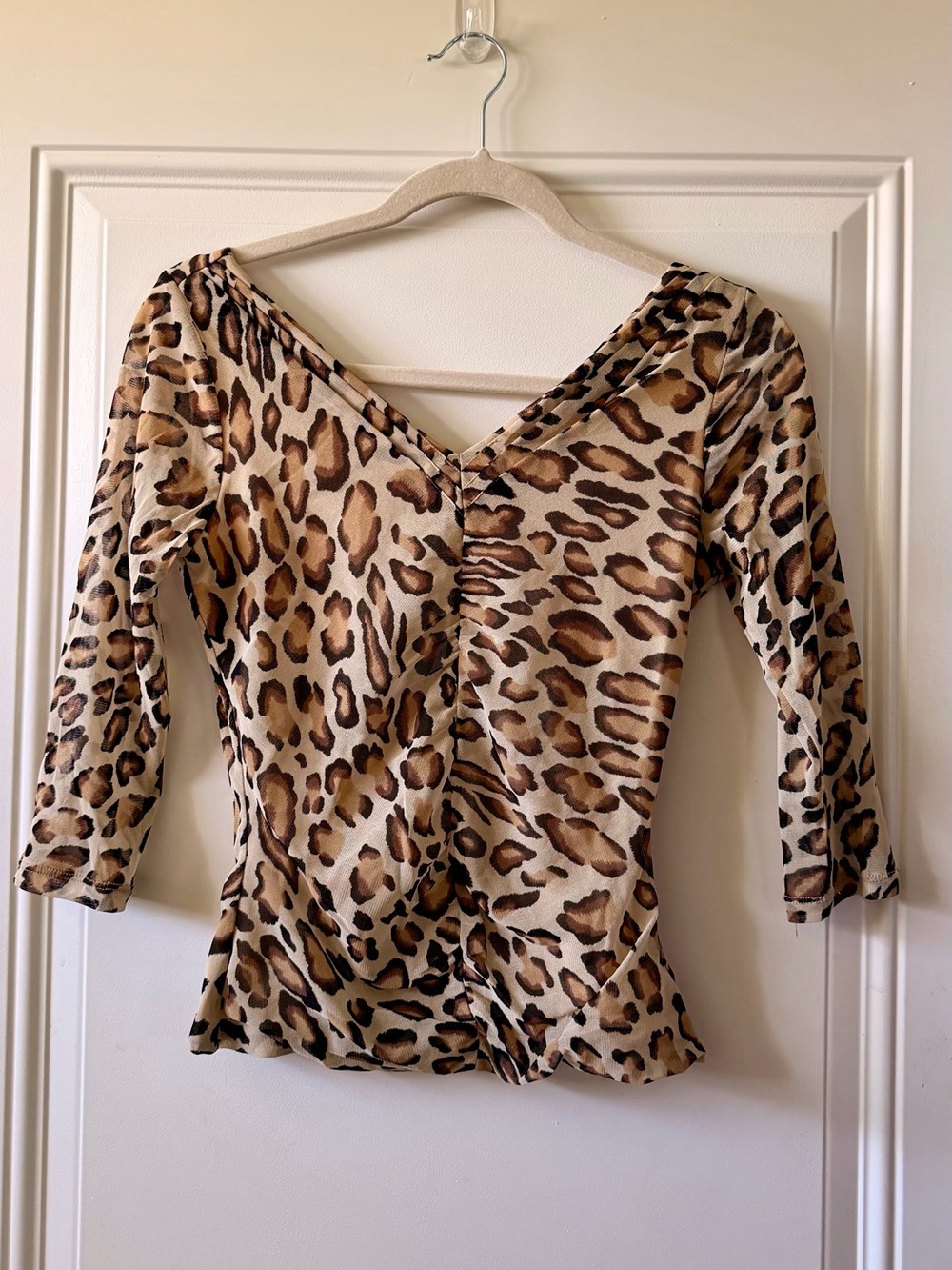 Y2K Leopard Blouse